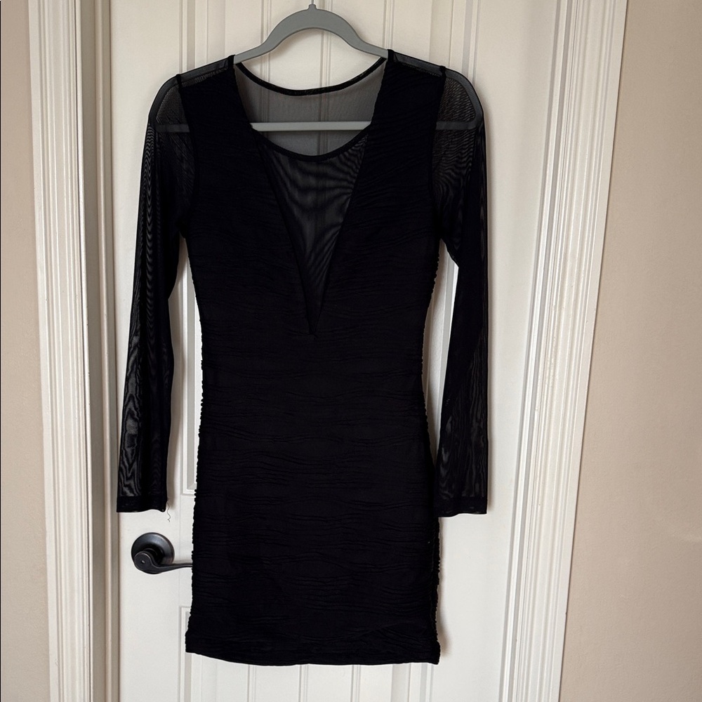Elegant Black Long Sleeve Dress